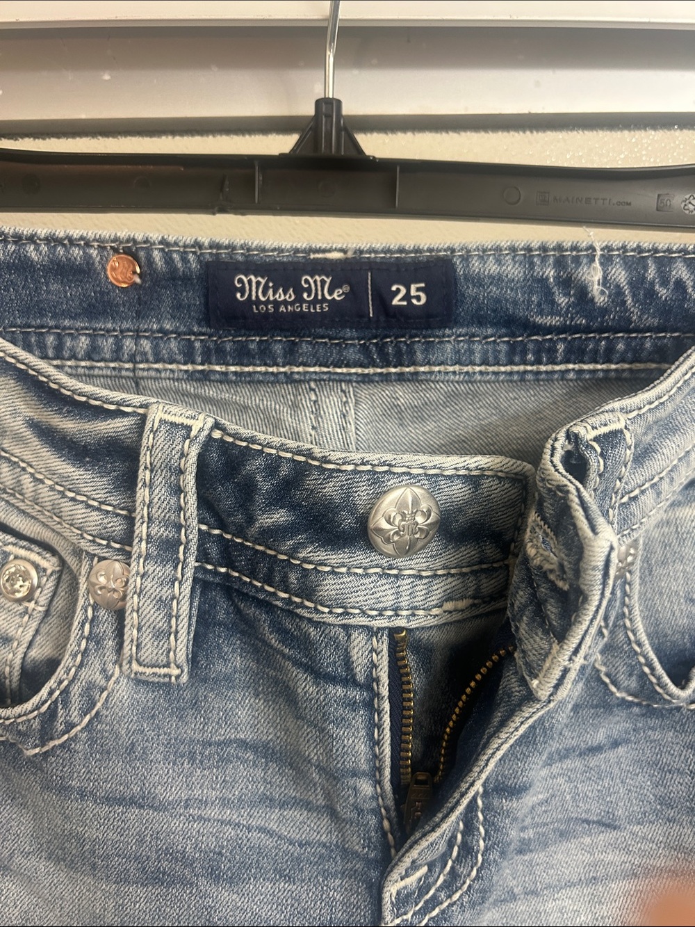 Miss Me Light Blue Embroidered Flare Jeans - Picture 2 of 4